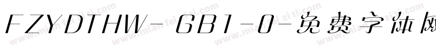 FZYDTHW- GB1-0字体转换
